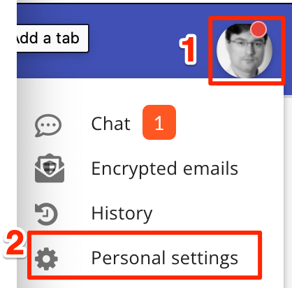 mydocsafe personal settings