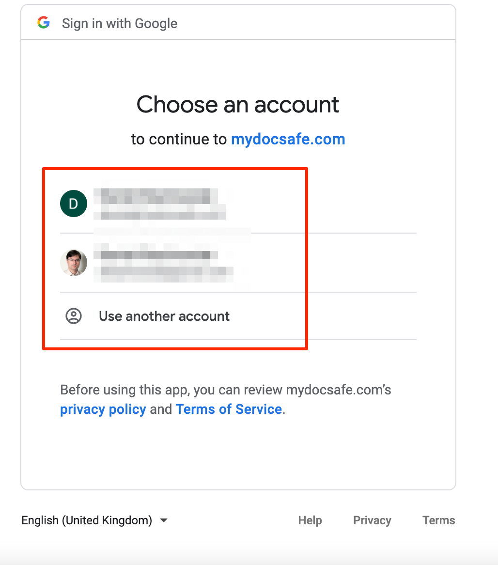 mydocsafe and google drive