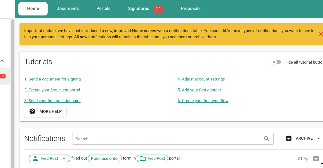 MyDocSafe client portals