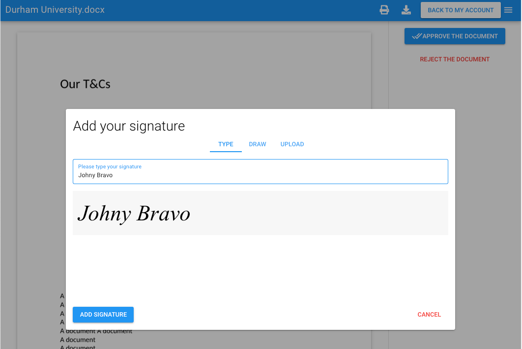 MyDocSafe new esign experience