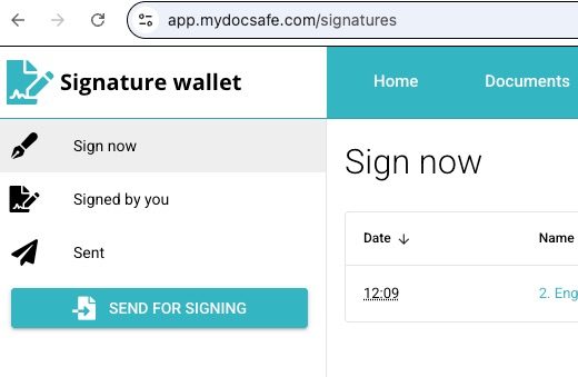 MyDocSafe e-sign & store signature wallet